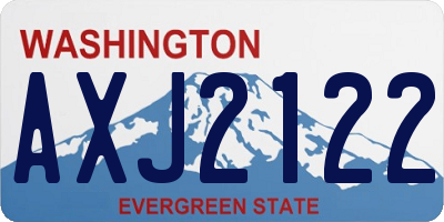 WA license plate AXJ2122