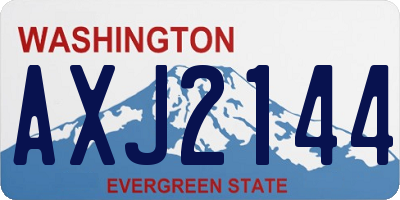 WA license plate AXJ2144