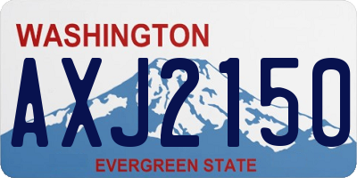 WA license plate AXJ2150