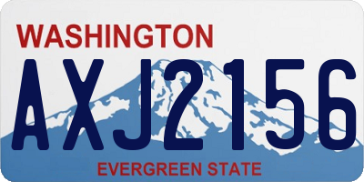 WA license plate AXJ2156