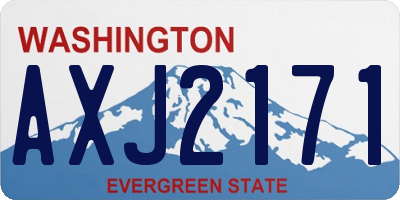WA license plate AXJ2171