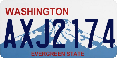 WA license plate AXJ2174