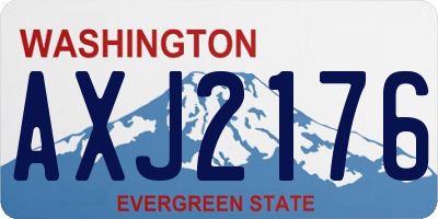 WA license plate AXJ2176
