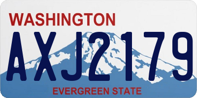 WA license plate AXJ2179