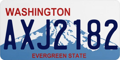 WA license plate AXJ2182