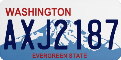 WA license plate AXJ2187