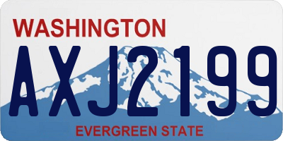 WA license plate AXJ2199