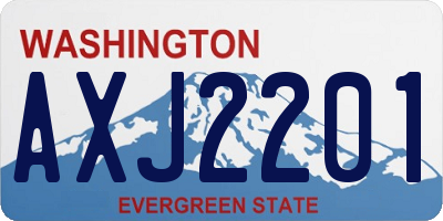 WA license plate AXJ2201