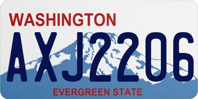 WA license plate AXJ2206