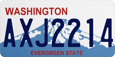 WA license plate AXJ2214