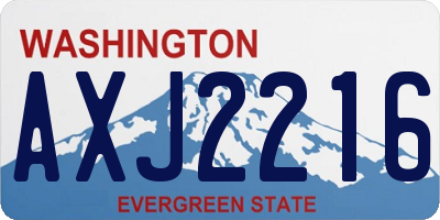 WA license plate AXJ2216