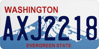 WA license plate AXJ2218