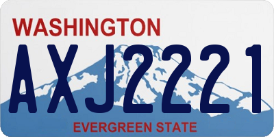 WA license plate AXJ2221