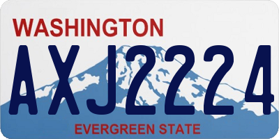 WA license plate AXJ2224