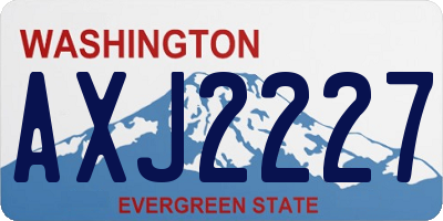 WA license plate AXJ2227