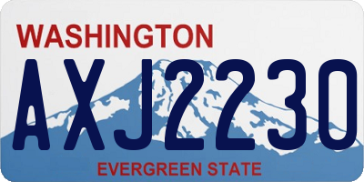 WA license plate AXJ2230