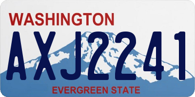 WA license plate AXJ2241
