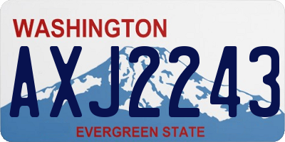 WA license plate AXJ2243