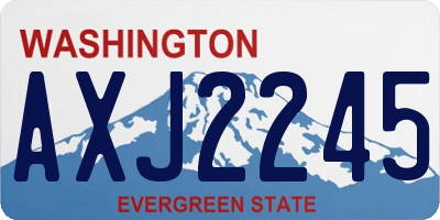 WA license plate AXJ2245