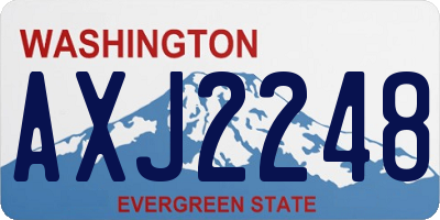 WA license plate AXJ2248