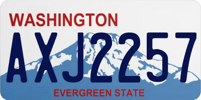 WA license plate AXJ2257