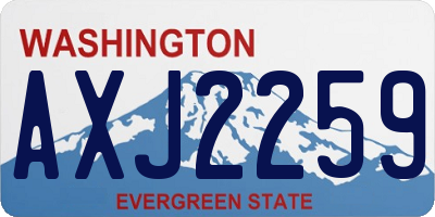WA license plate AXJ2259