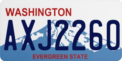 WA license plate AXJ2260