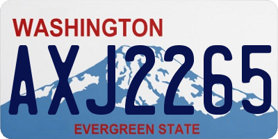 WA license plate AXJ2265
