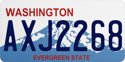 WA license plate AXJ2268