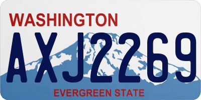 WA license plate AXJ2269