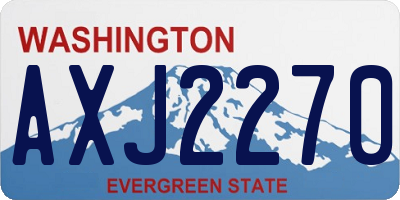 WA license plate AXJ2270