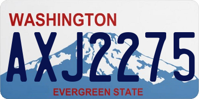 WA license plate AXJ2275