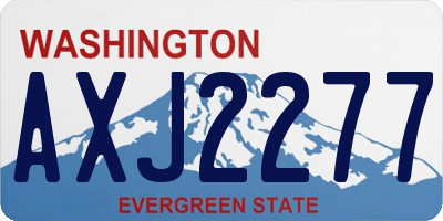 WA license plate AXJ2277