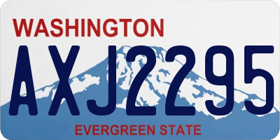 WA license plate AXJ2295