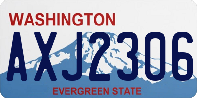 WA license plate AXJ2306