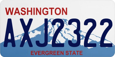 WA license plate AXJ2322