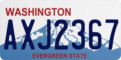 WA license plate AXJ2367