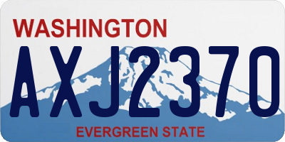 WA license plate AXJ2370