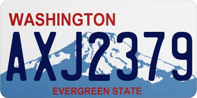 WA license plate AXJ2379
