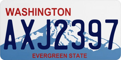 WA license plate AXJ2397