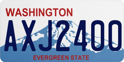 WA license plate AXJ2400