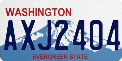 WA license plate AXJ2404
