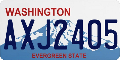 WA license plate AXJ2405