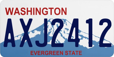 WA license plate AXJ2412