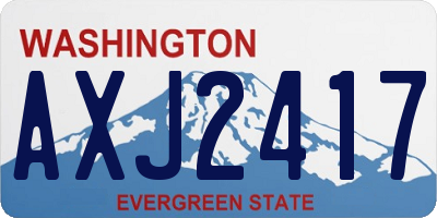 WA license plate AXJ2417