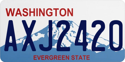 WA license plate AXJ2420