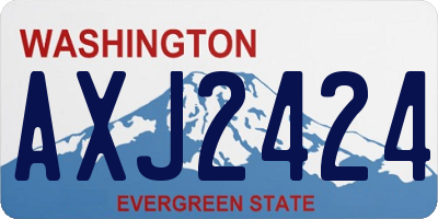 WA license plate AXJ2424