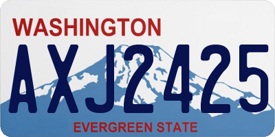 WA license plate AXJ2425