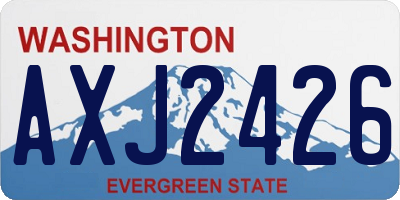 WA license plate AXJ2426