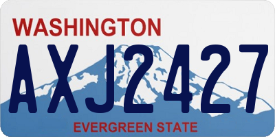 WA license plate AXJ2427